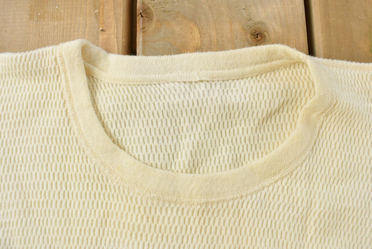 Vintage 1980s Thermal Crewneck Undershirt Mens S from propervintagecanada