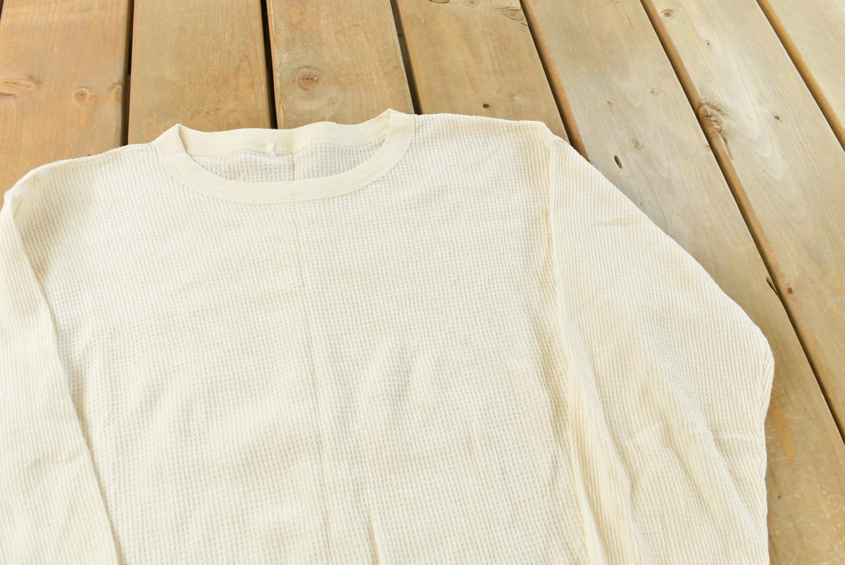 Vintage 1980s Thermal Undershirt Men's L from propervintagecanada