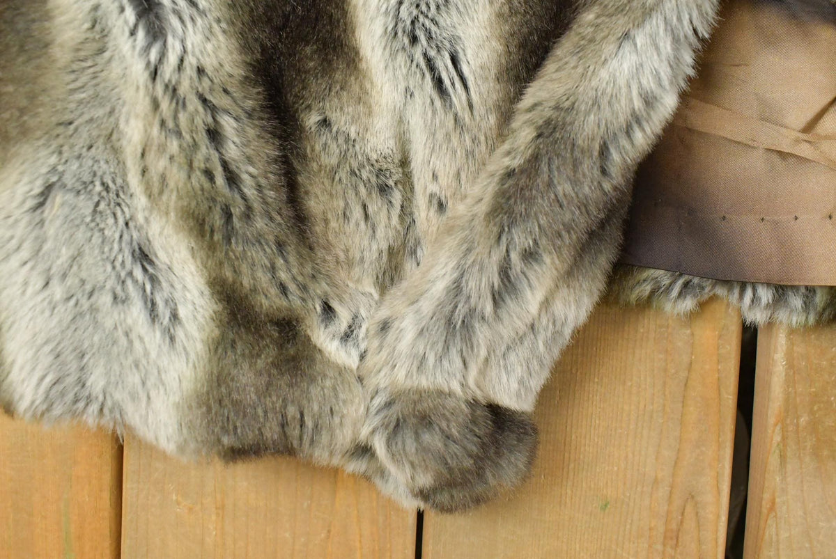 Vintage 1980s Tissavel Faux Fur Modacrylic Jacket Coat Women's 2XL from propervintagecanada