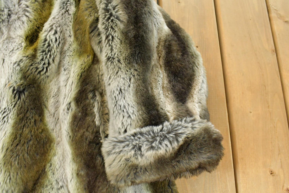 Vintage 1980s Tissavel Faux Fur Modacrylic Jacket Coat Women's 2XL from propervintagecanada