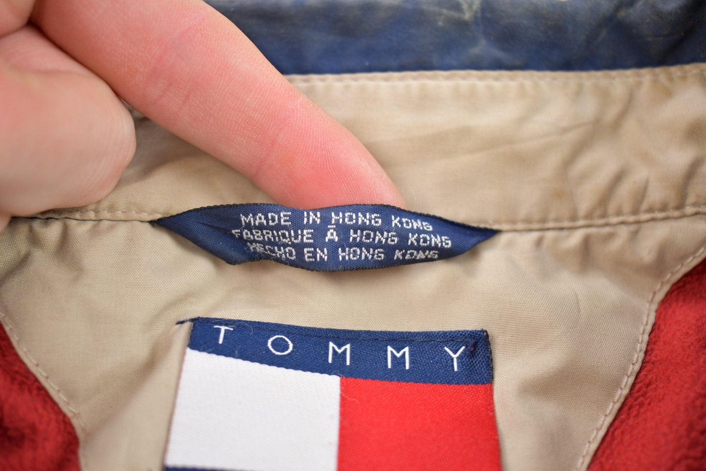 Vintage 1980s Tommy Hilfiger Embroidered Full Zip Golf Jacket Men's Large from propervintagecanada