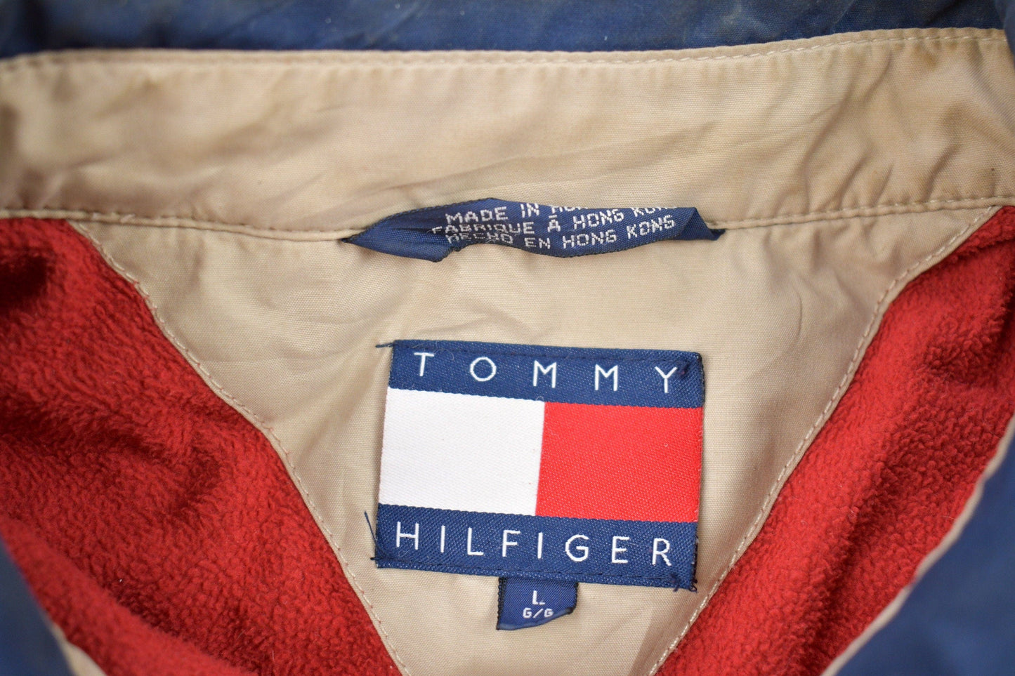 Vintage 1980s Tommy Hilfiger Embroidered Full Zip Golf Jacket Men's Large from propervintagecanada