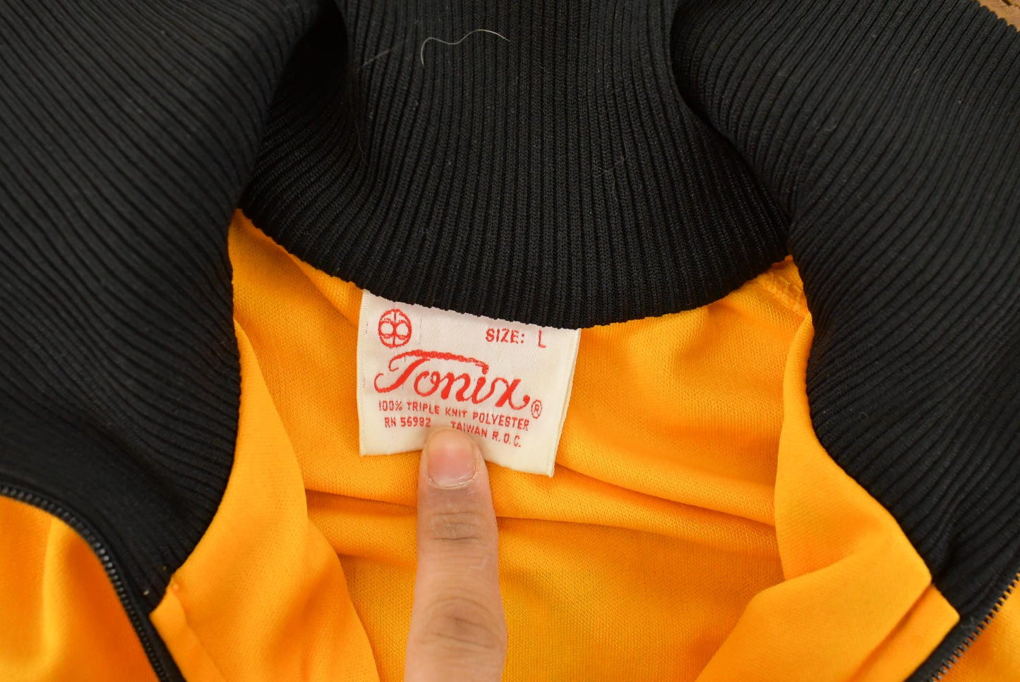 Vintage 1980s Tonix Twin Rivers Baseball Track Jacket Sweatshirt Men's Large from propervintagecanada