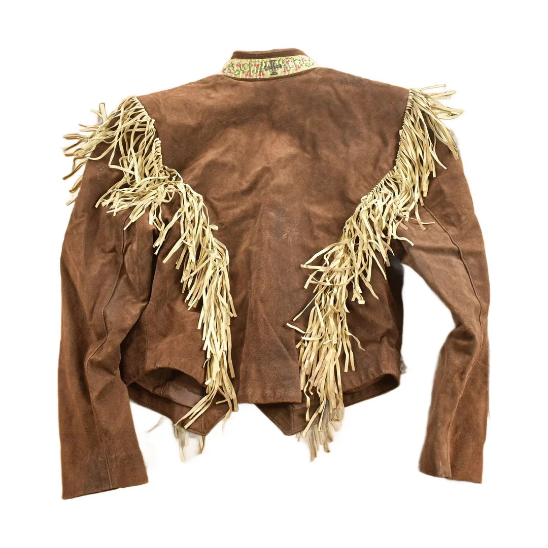 Vintage 1980s Tony Lama Americana Suede Fringe Jacket from propervintagecanada
