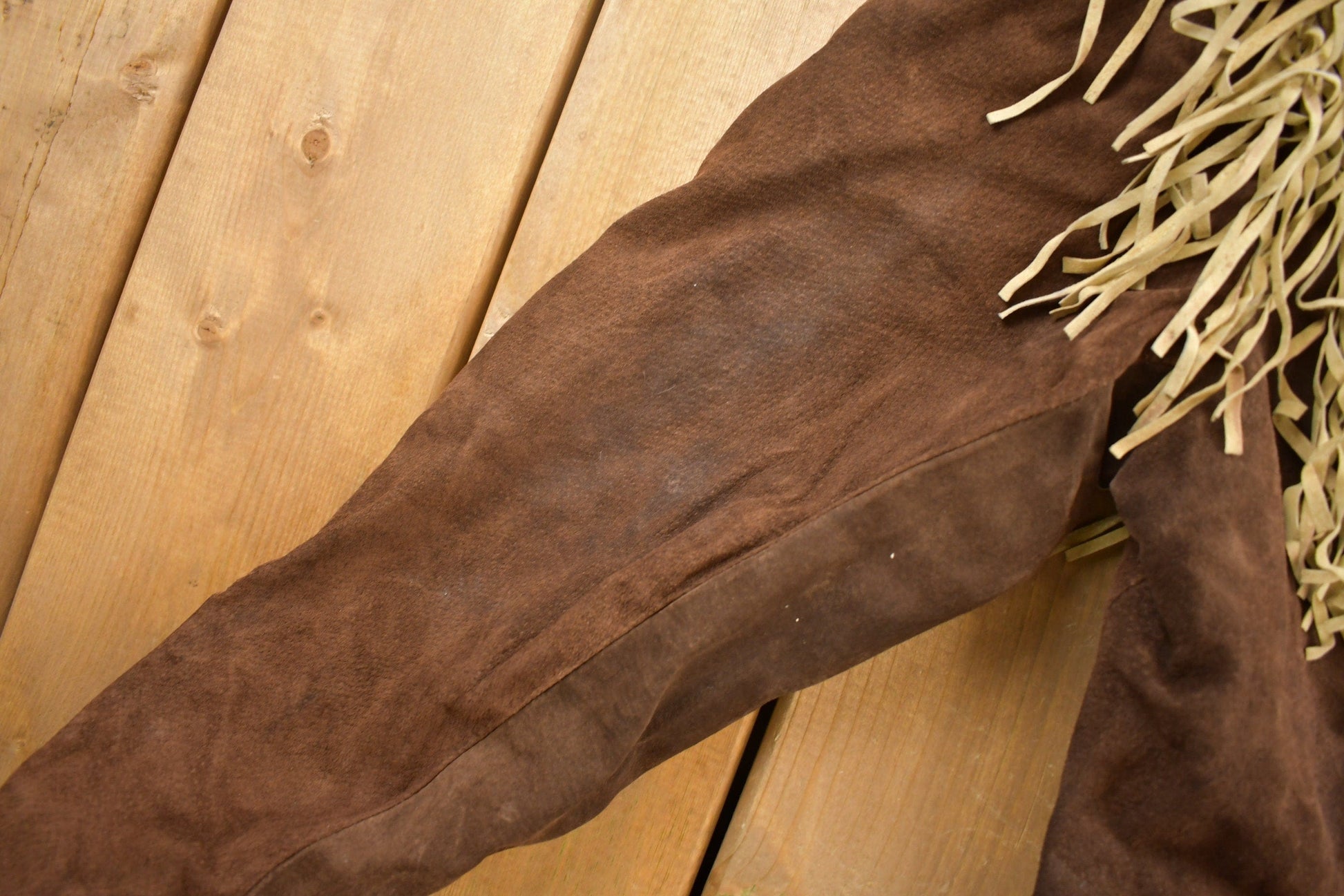 Vintage 1980s Tony Lama Americana Suede Fringe Jacket from propervintagecanada