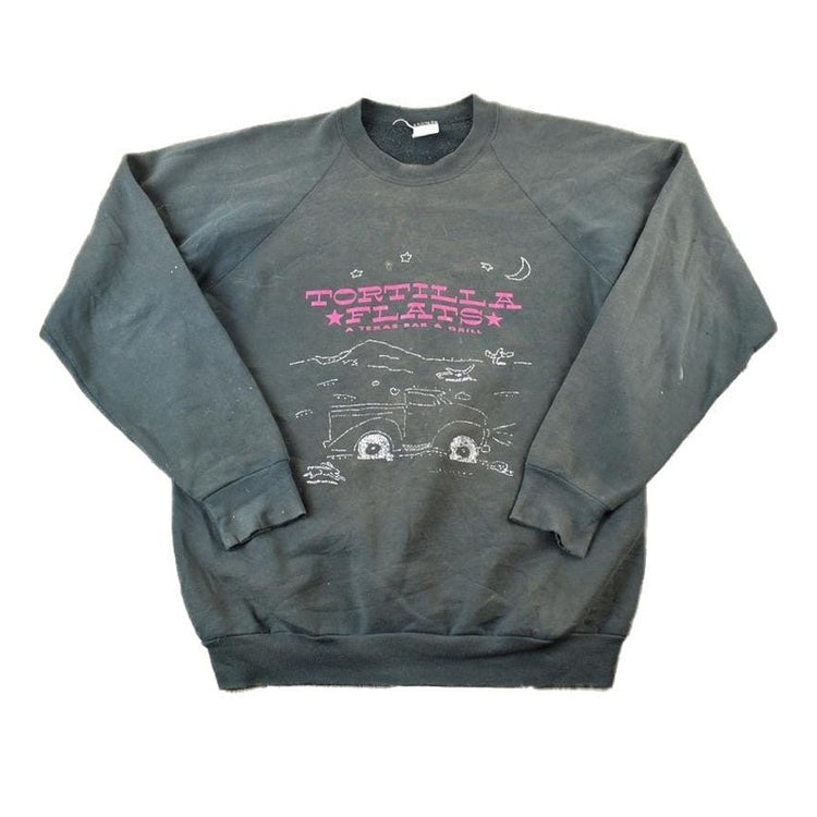 Vintage 1980s Tortilla Flats Texas Bar & Grill Souvenir Crewneck Sweatshirt Men's XL from propervintagecanada