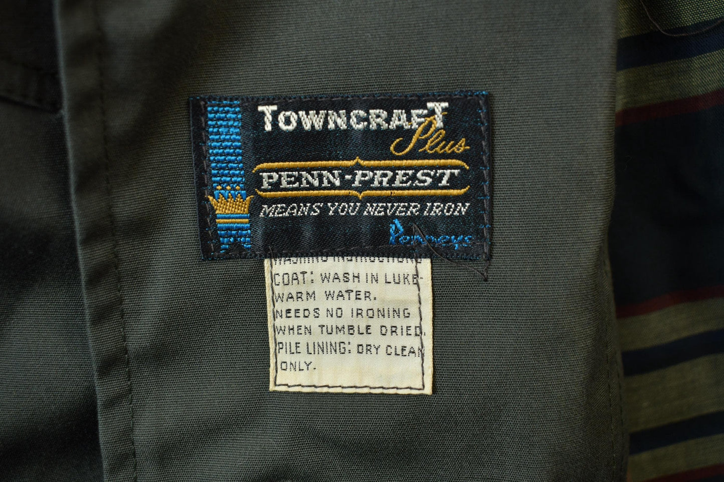 Vintage 1980s TownCraft Full Length Wool Trench Coat Men's Large from propervintagecanada