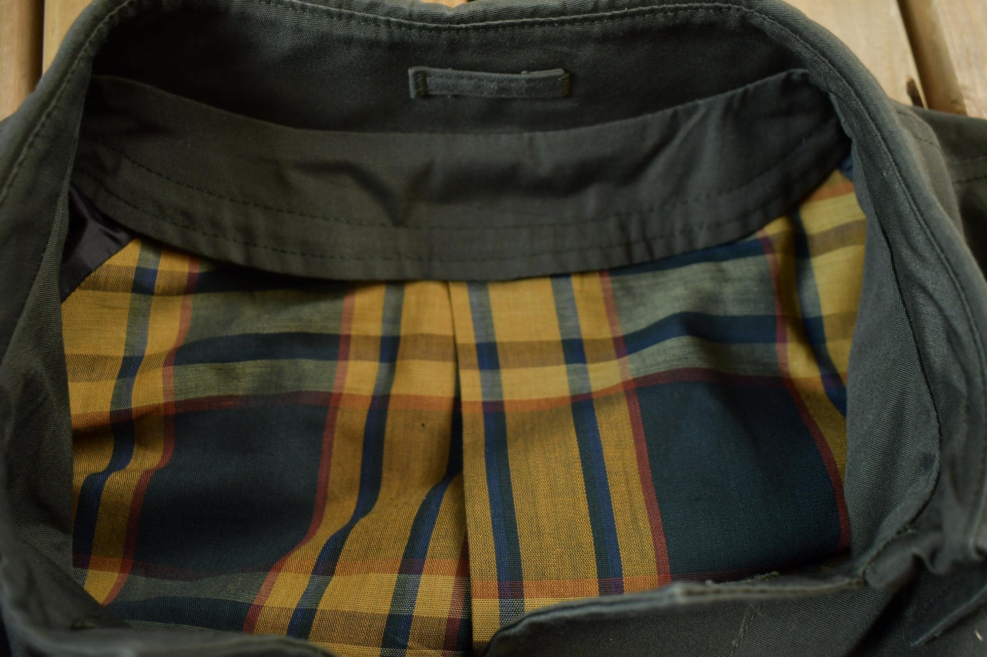 Vintage 1980s TownCraft Full Length Wool Trench Coat Men's Large from propervintagecanada