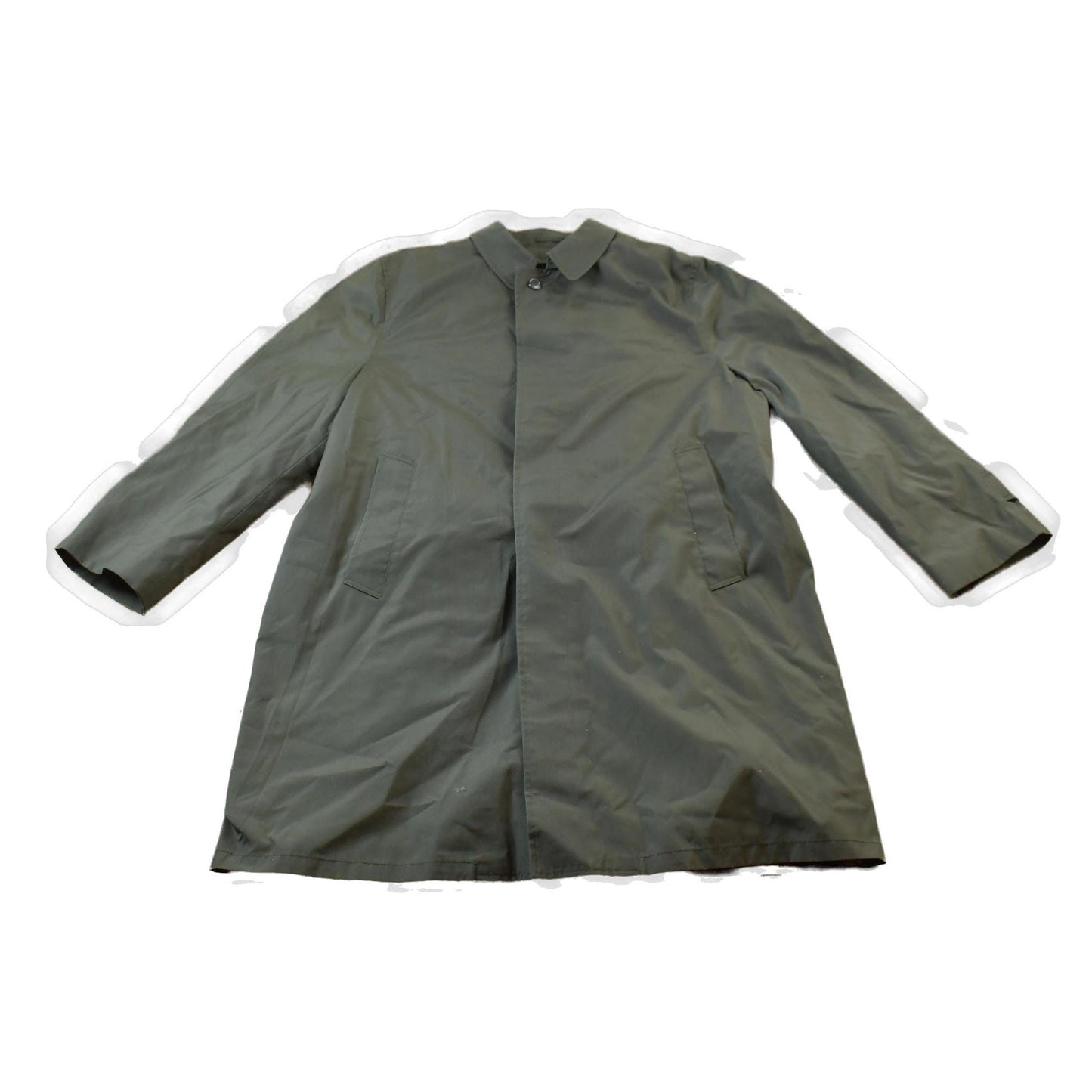 Vintage 1980s TownCraft Full Length Wool Trench Coat Men's Large from propervintagecanada