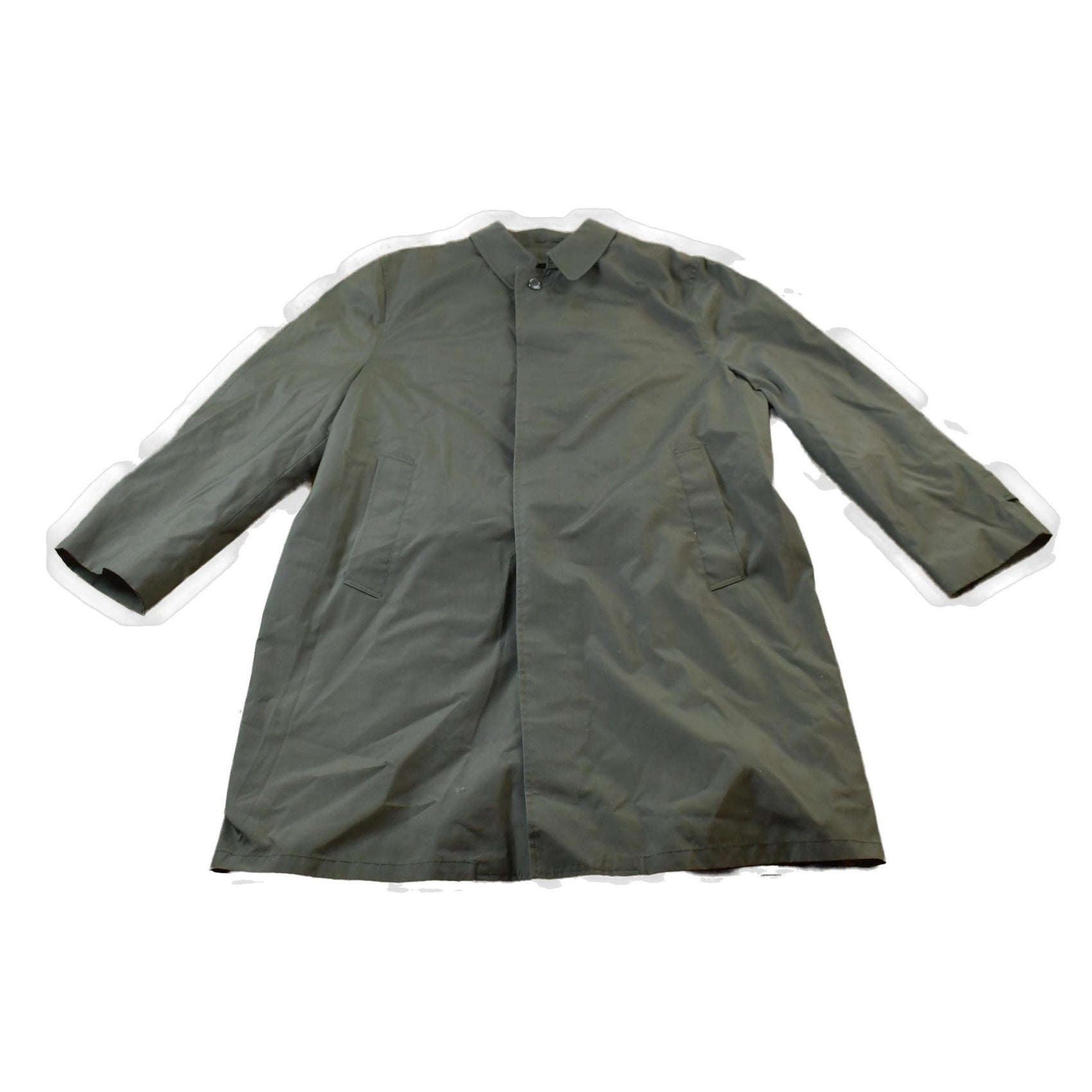 Vintage 1980s TownCraft Full Length Wool Trench Coat Men's Large from propervintagecanada