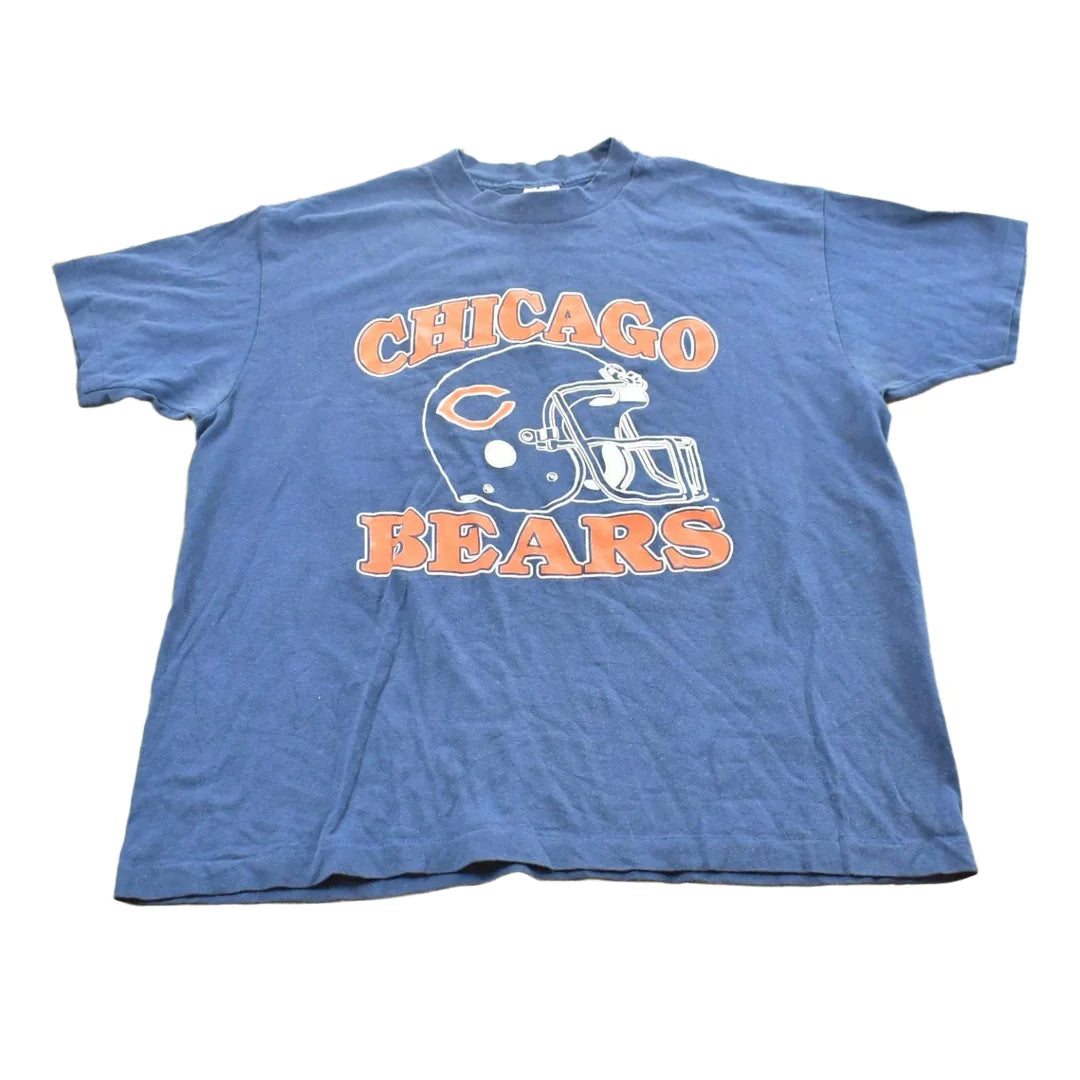 Vintage 1980s Trench Chicago Bears NFL Graphic T-Shirt Mens L from propervintagecanada