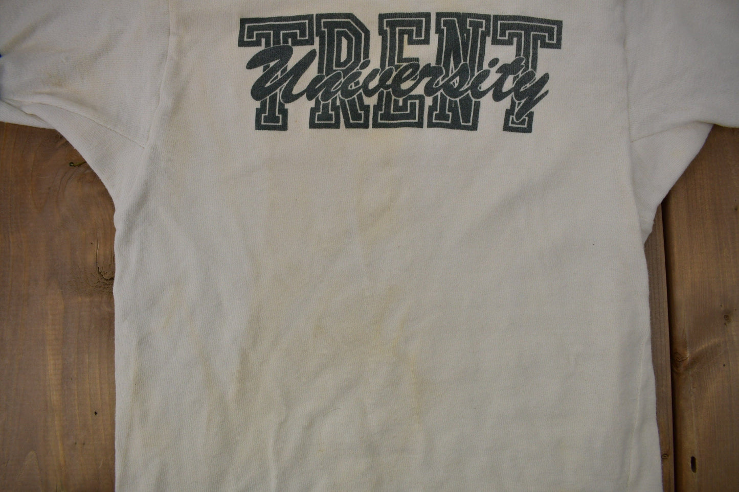 Vintage 1980s Trent University Collegiate Sweater Men's S from propervintagecanada