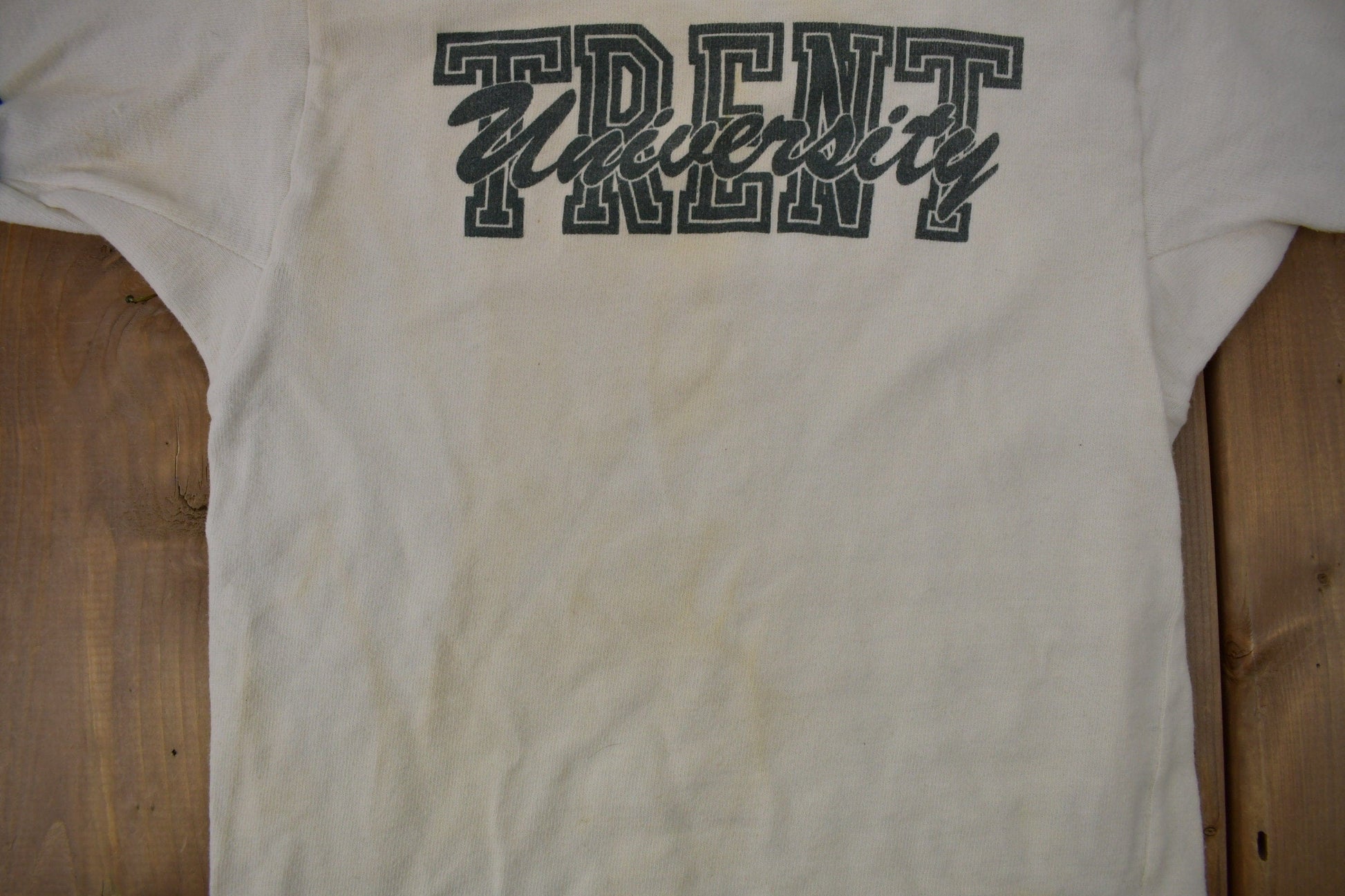 Vintage 1980s Trent University Collegiate Sweater Men's S from propervintagecanada