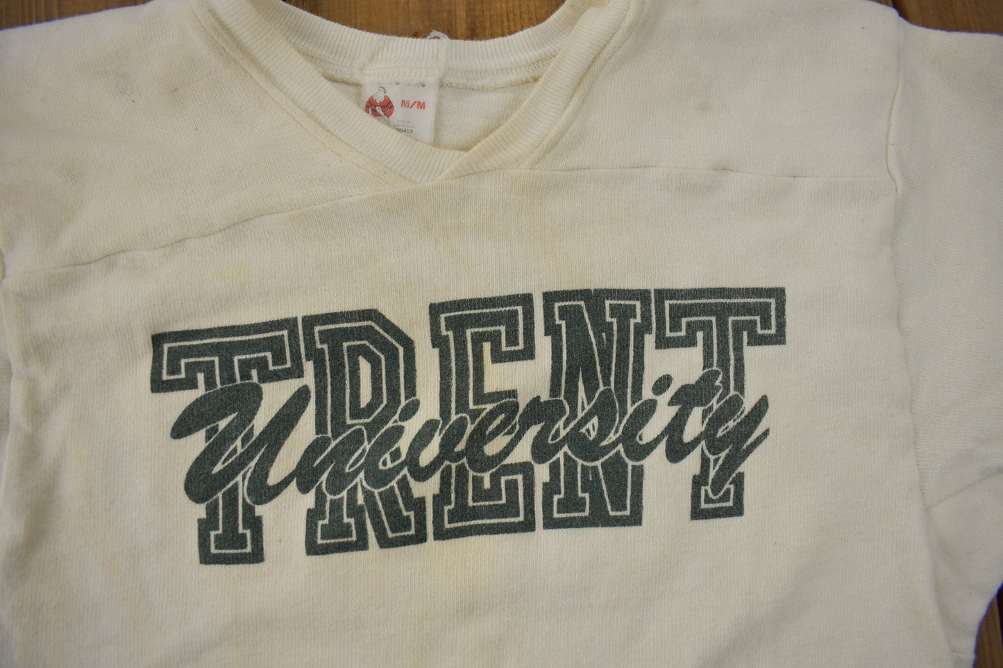 Vintage 1980s Trent University Collegiate Sweater Men's S from propervintagecanada