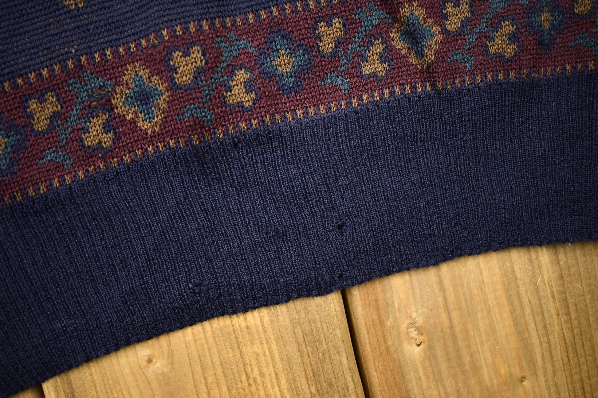 Vintage 1980s Tricots St. Raphael Pure New Wool Knitted V Neck Sweater Men's Medium from propervintagecanada