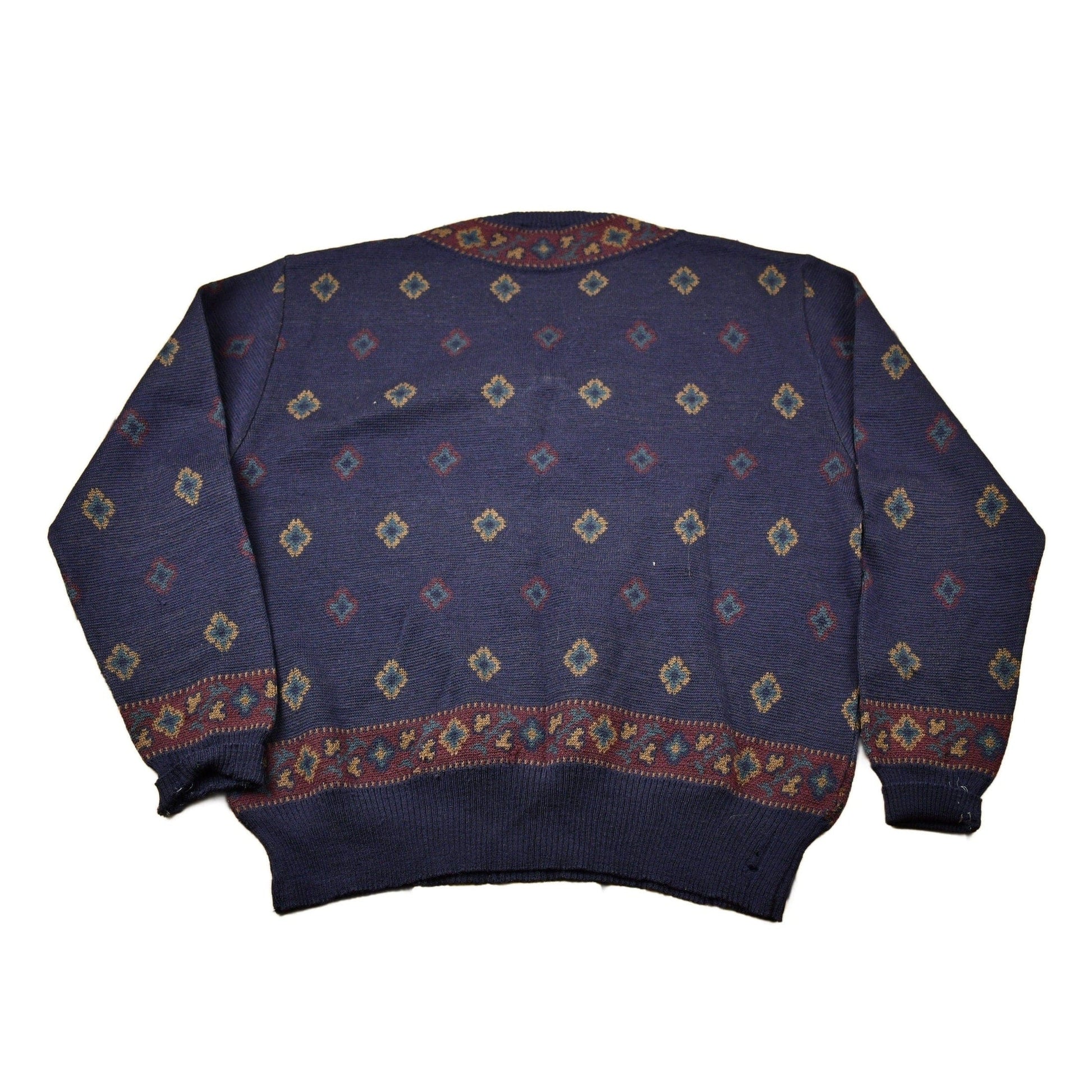Vintage 1980s Tricots St. Raphael Pure New Wool Knitted V Neck Sweater Men's Medium from propervintagecanada