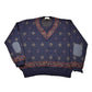 Vintage 1980s Tricots St. Raphael Pure New Wool Knitted V Neck Sweater Men's Medium from propervintagecanada