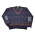 Vintage 1980s Tricots St. Raphael Pure New Wool Knitted V Neck Sweater Men&