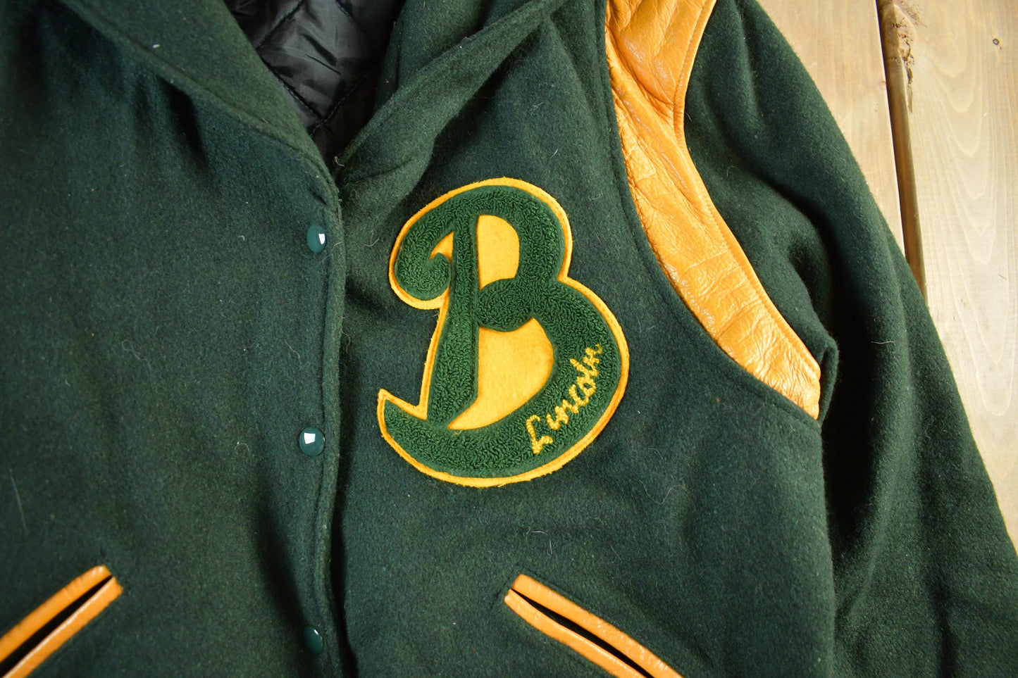 Vintage 1980s Trophy Jackets Lincoln Bears Collegiate Wool Letterman Varsity Jacket Youth XL from propervintagecanada