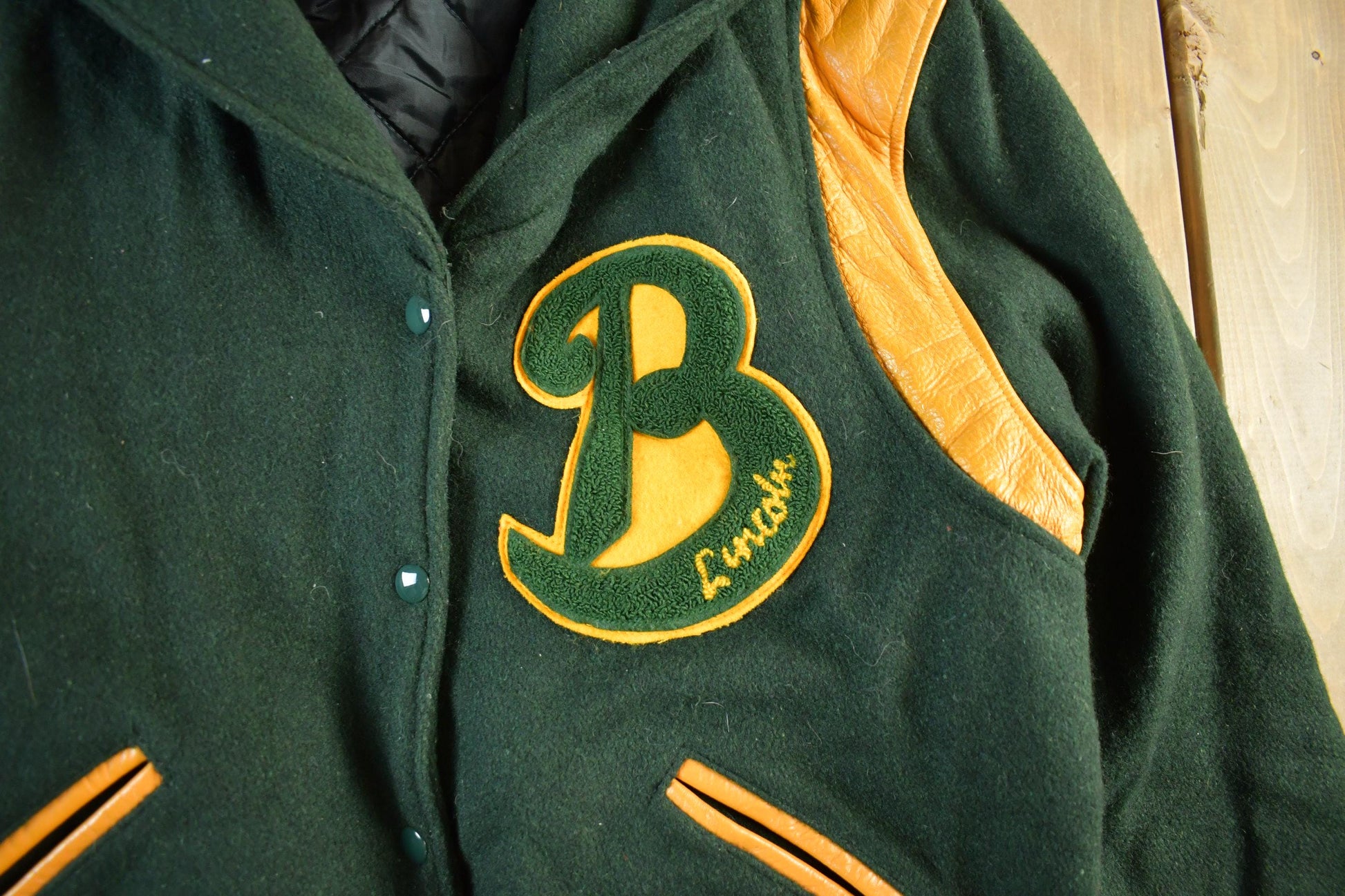 Vintage 1980s Trophy Jackets Lincoln Bears Collegiate Wool Letterman Varsity Jacket Youth XL from propervintagecanada