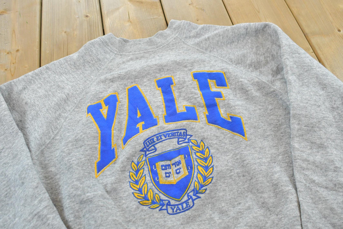 Vintage 1980s Tultex Yale University Crewneck Raglan Sweatshirt Men's L from propervintagecanada