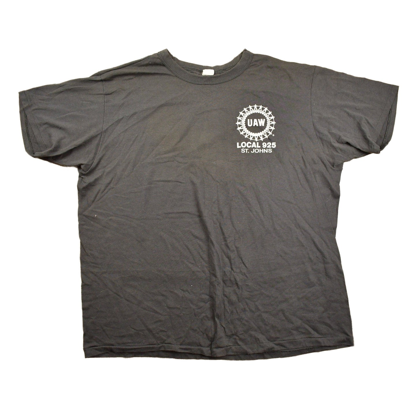 Vintage 1980s UAW Local 925 St Johns Graphic T Shirt Men's XL from propervintagecanada