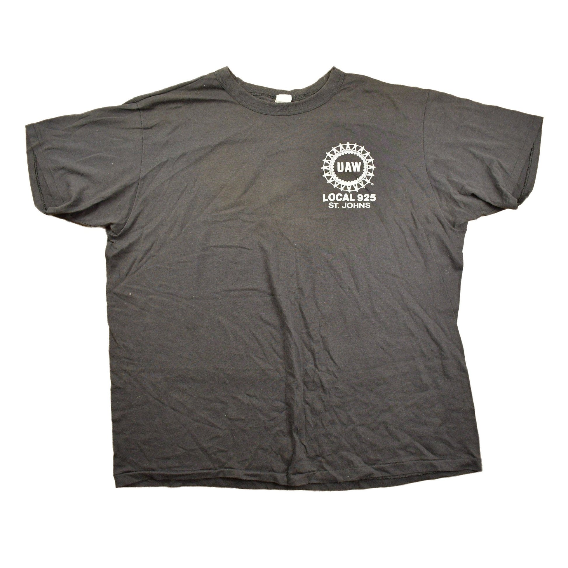 Vintage 1980s UAW Local 925 St Johns Graphic T Shirt Men's XL from propervintagecanada