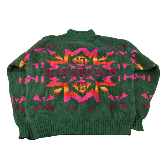 Vintage 1980s United Colors of Benetton Wool Aztec Knit Crewneck Sweater Men's Medium from propervintagecanada