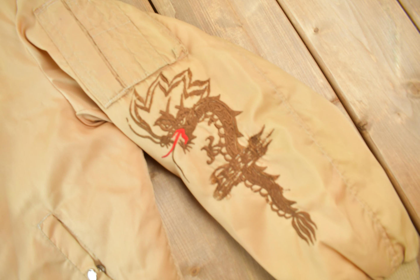 Vintage 1980s United States naval Security Group Kamiseya Japan Souvenir Bomber from propervintagecanada