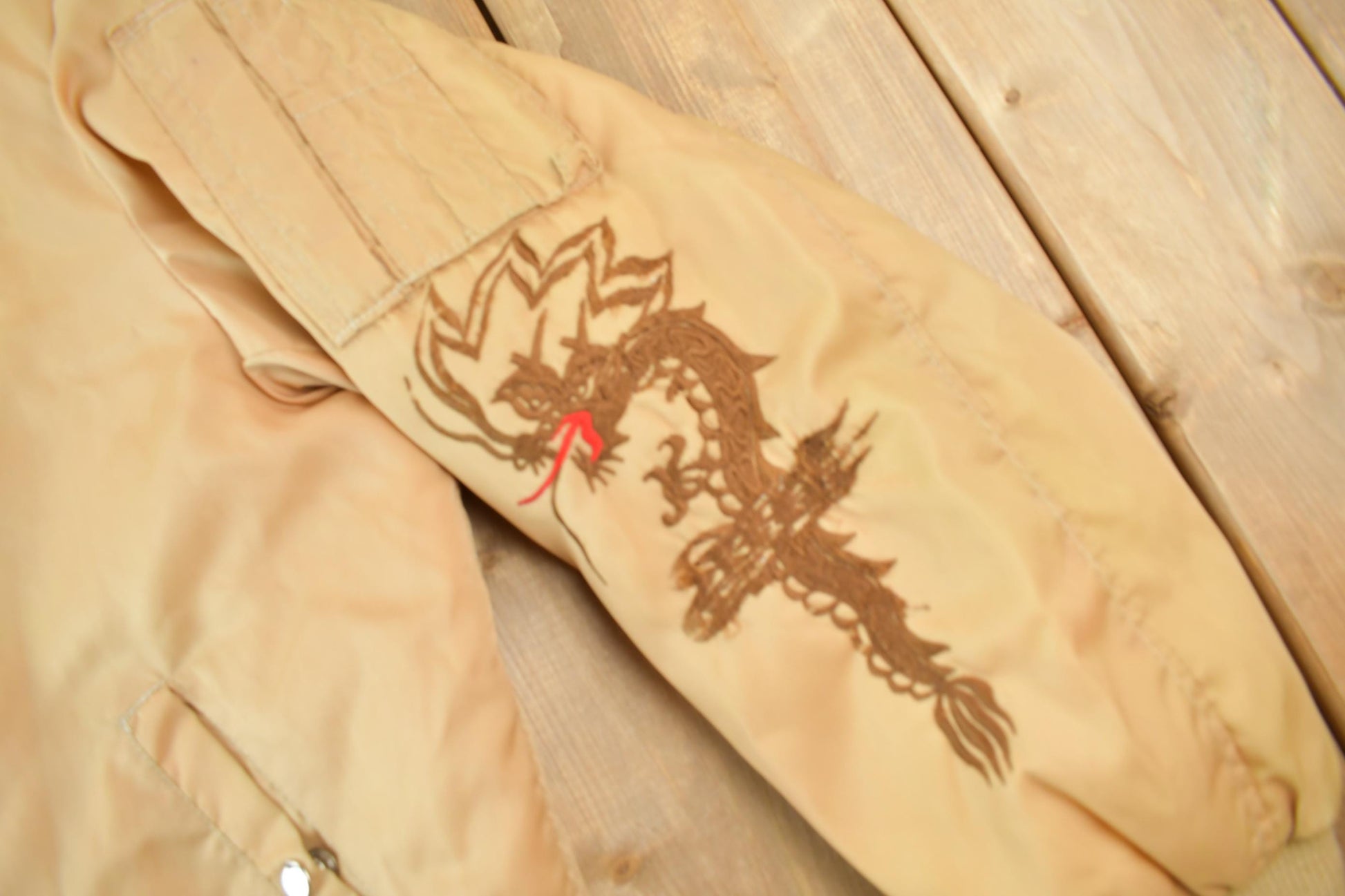 Vintage 1980s United States naval Security Group Kamiseya Japan Souvenir Bomber from propervintagecanada