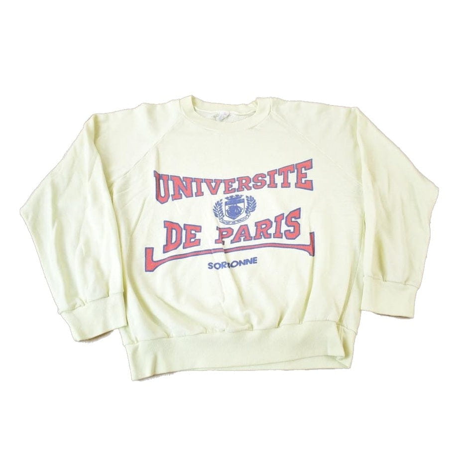 Vintage 1980s Universite De Paris Graphic Crewneck Sweatshirt Men's XS from propervintagecanada
