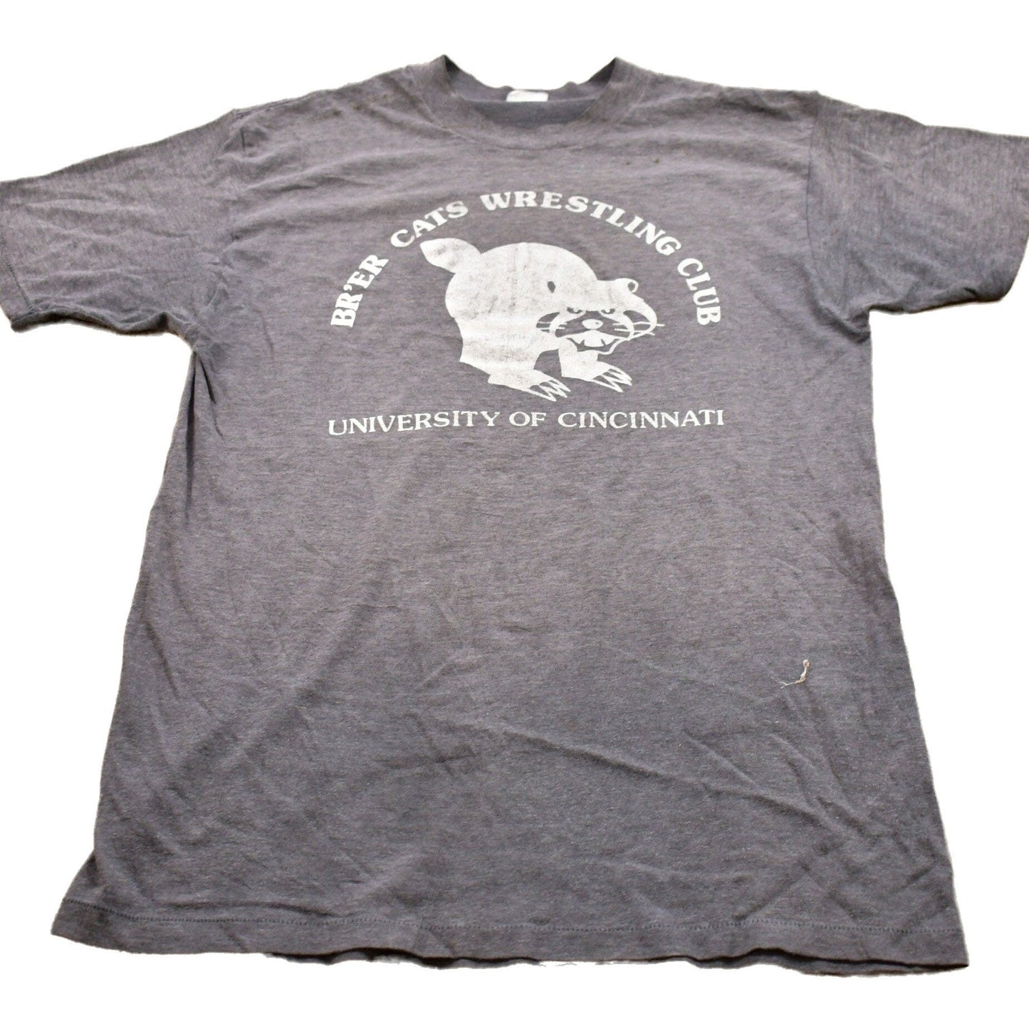 Vintage 1980s University of Cincinnati Wrestling Club Collegiate T-Shirt Men's Small from propervintagecanada