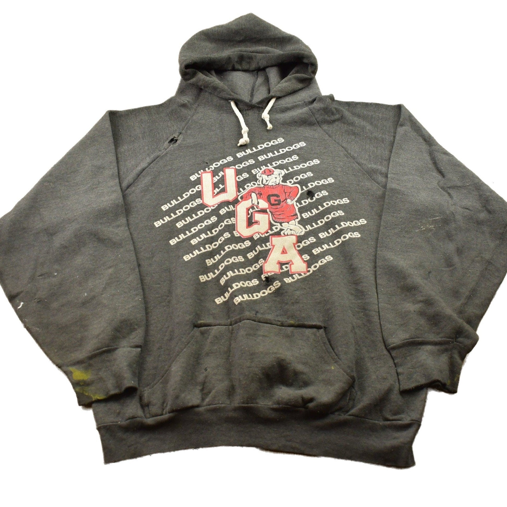Vintage 1980s University of Georgia Bulldogs Collegiate Hoodie Men's Large from propervintagecanada