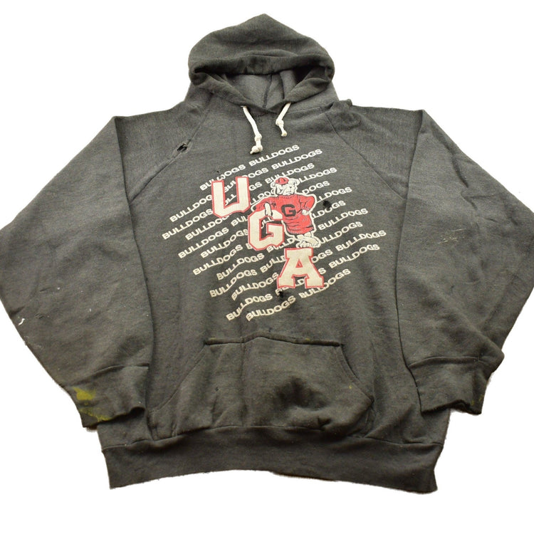 Vintage 1980s University of Georgia Bulldogs Collegiate Hoodie Men's Large from propervintagecanada