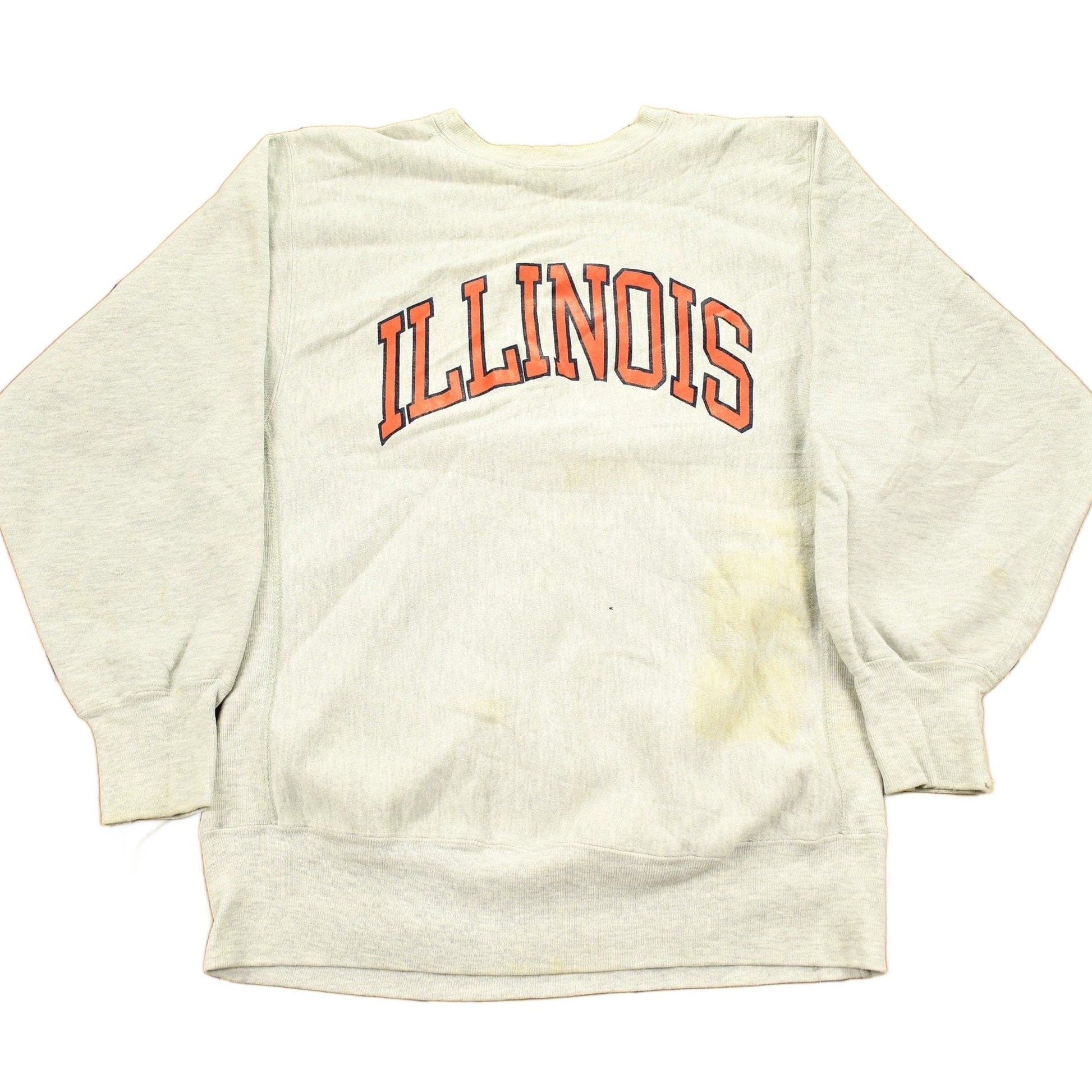 Vintage 1980s University Of Illinois Champion Reverse Weave Crewneck Men's Large from propervintagecanada