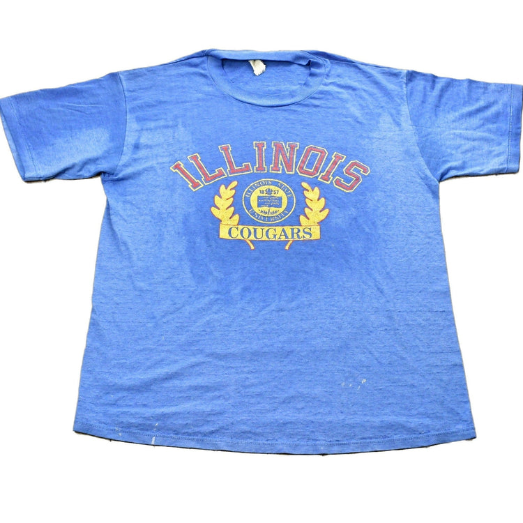 Vintage 1980s University of Illinois Cougars Collegiate T-Shirt Men's Medium from propervintagecanada