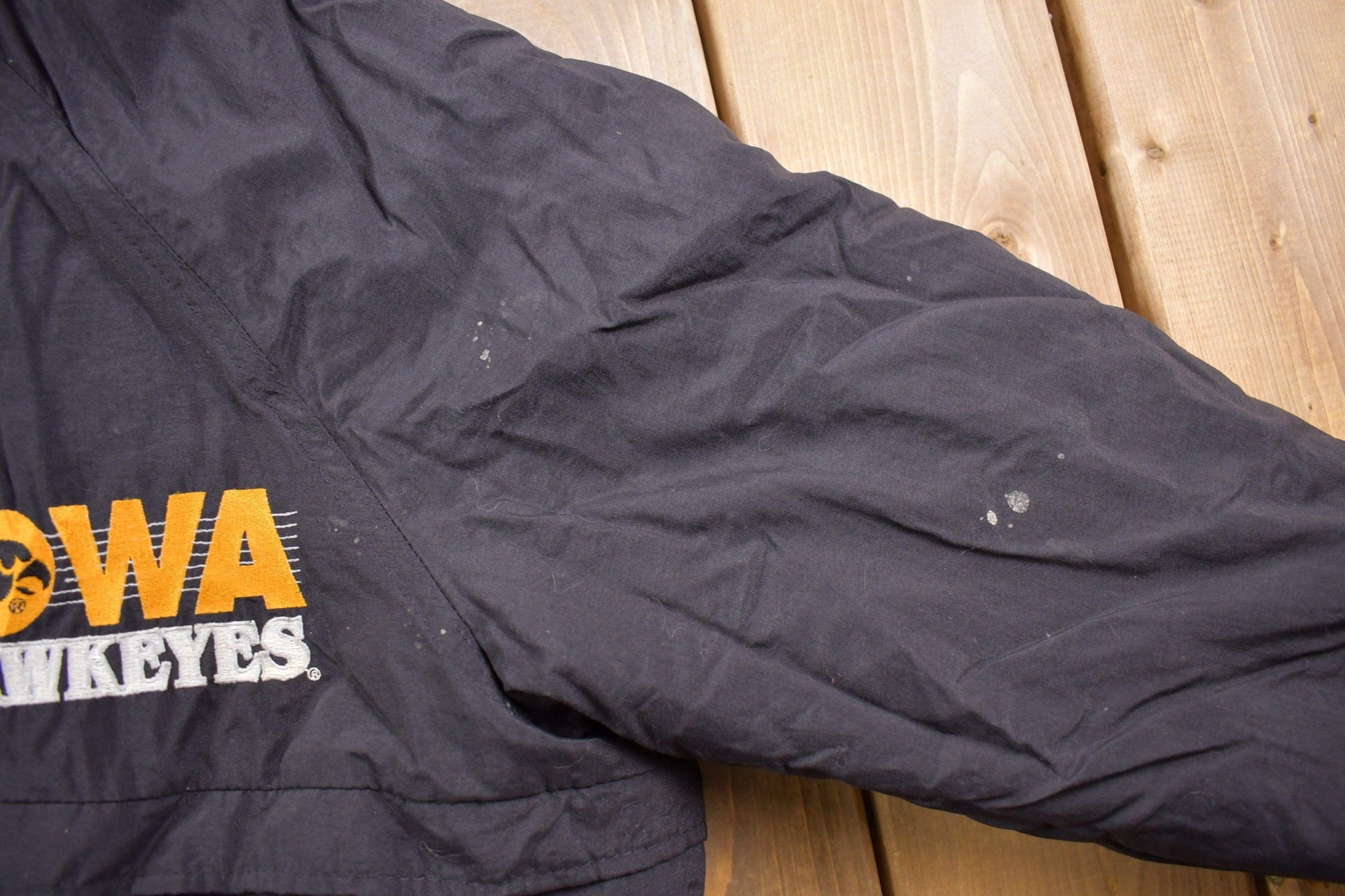 Vintage 1980s University of Iowa Hawkeyes #1 Apparel Collegiate Jacket Men's Medium from propervintagecanada