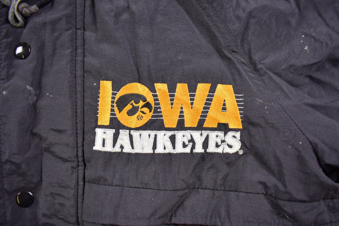 Vintage 1980s University of Iowa Hawkeyes #1 Apparel Collegiate Jacket Men's Medium from propervintagecanada