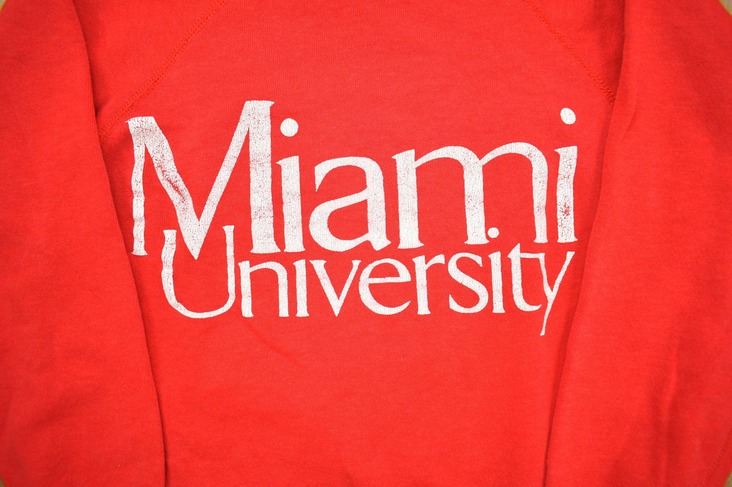 Vintage 1980s University Of Miami Collegiate Crewneck Men's XS from propervintagecanada