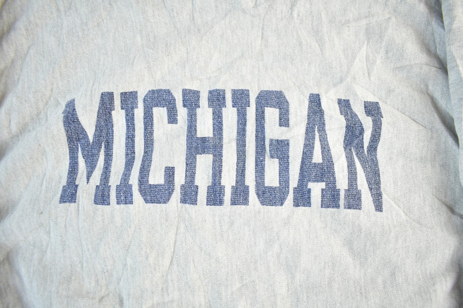 Vintage 1980s University Of Michigan Distressed Champion Reverse Weave Warmup Crewneck Men's XL from propervintagecanada