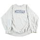 Vintage 1980s University Of Michigan Distressed Champion Reverse Weave Warmup Crewneck Men's XL from propervintagecanada