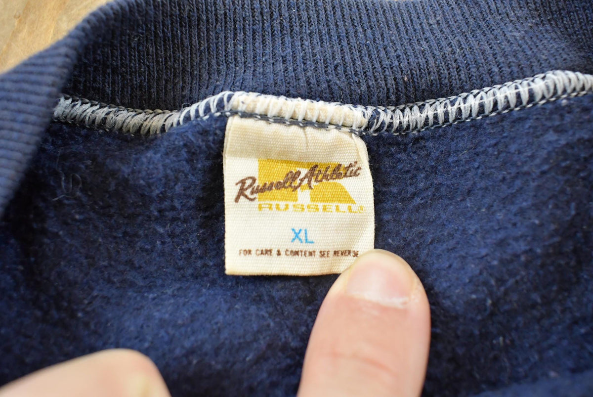 Vintage 1980s University of Michigan Russell Athletic Crewneck Sweatshirt Men's L / Made in USA / NCAA Collegiate / 80s Streetwear from propervintagecanada