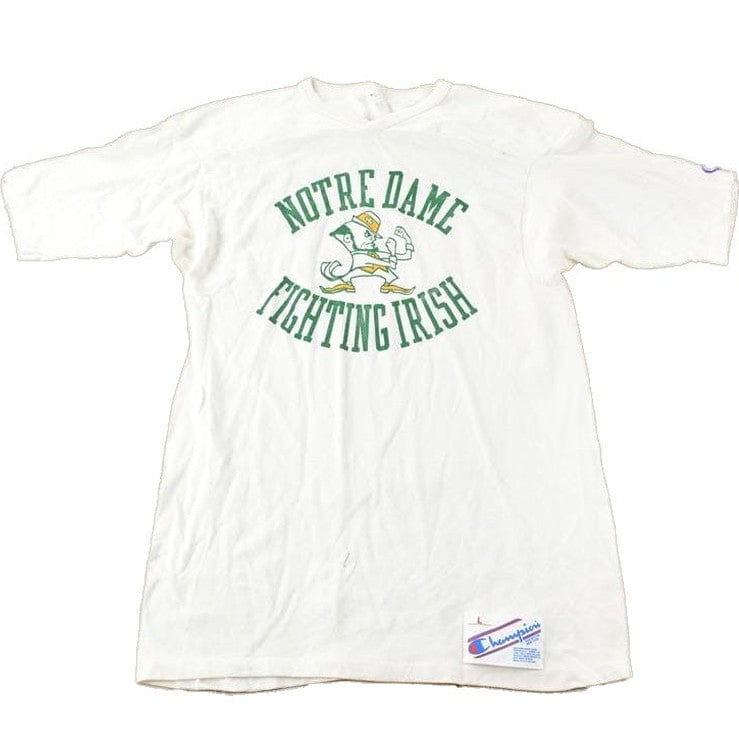 Vintage 1980s University Of Notre Dame Fighting Irish Champion Single Stitch Collegiate Shirt Men's M from propervintagecanada