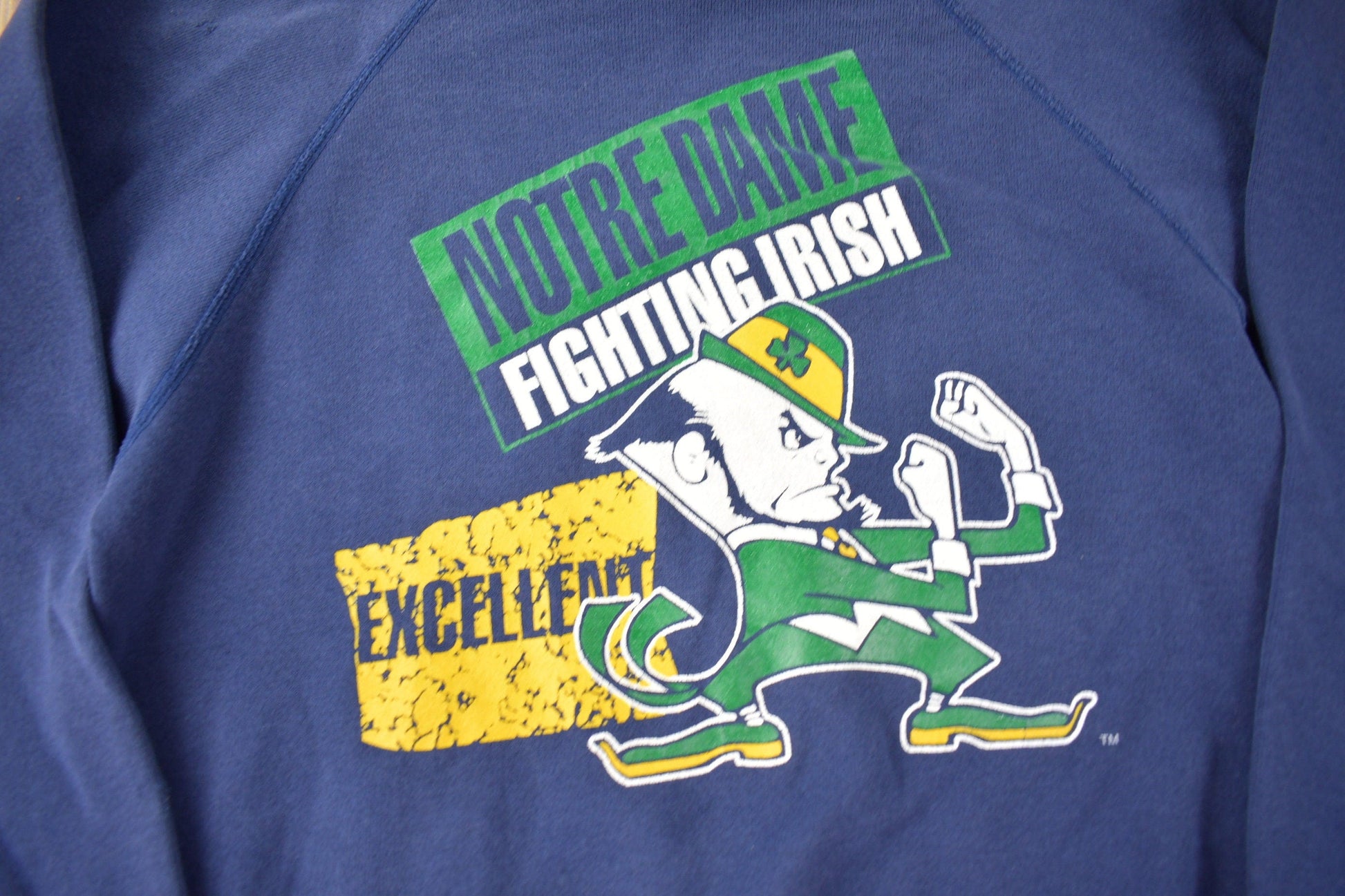 Vintage 1980s University Of Notre Dame Fighting Irish Collegiate Champion Crewneck Men's XS from propervintagecanada