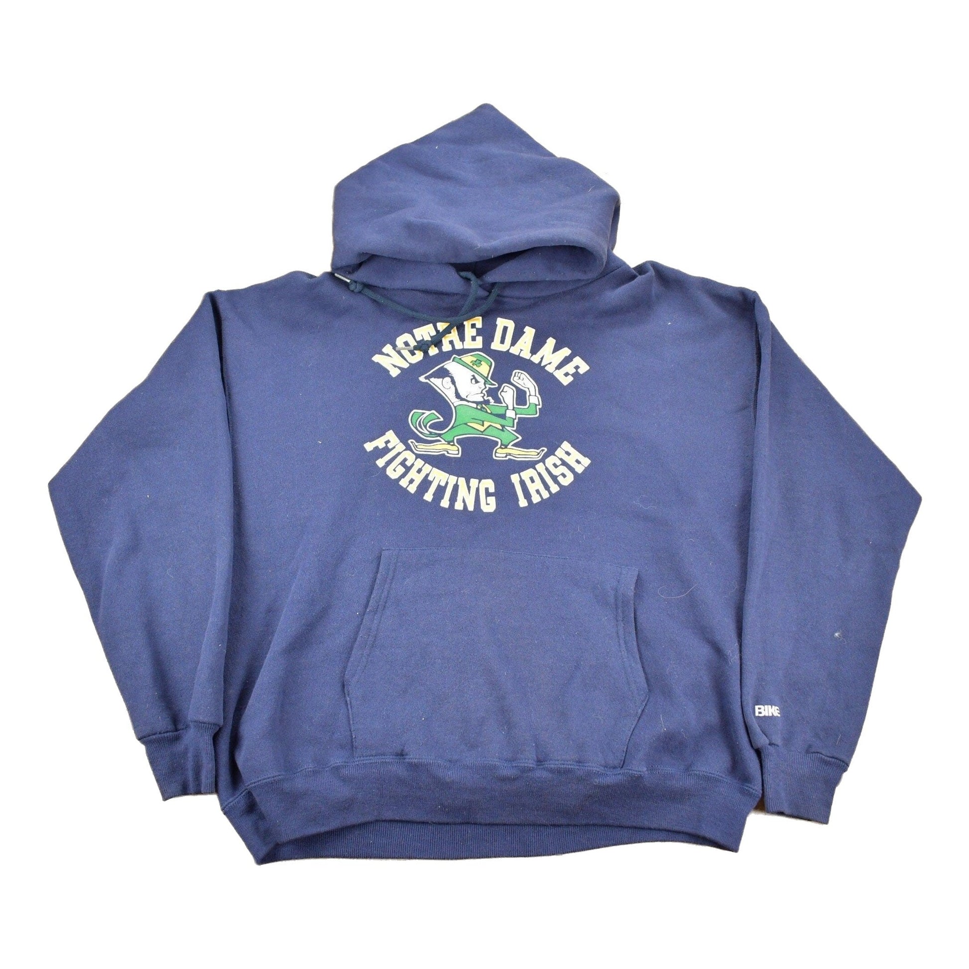 Vintage 1980s University Of Notre Dame Fighting Irish Collegiate Hoodie Men's Medium from propervintagecanada