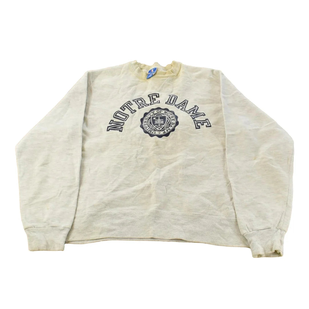 Vintage 1980s University Of Notre Dame Fighting Irish Crewneck Sweatshirt Men's S from propervintagecanada