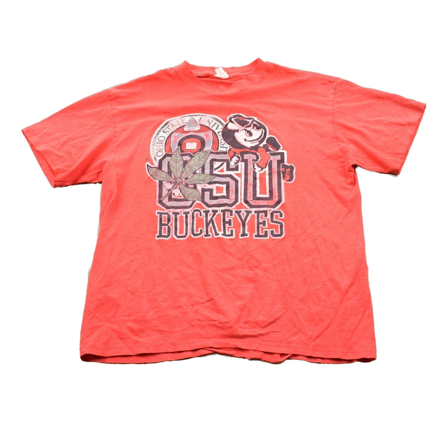 Vintage 1980s University of Ohio State Buckeyes Graphic Collegiate T-Shirt Men's XL from propervintagecanada