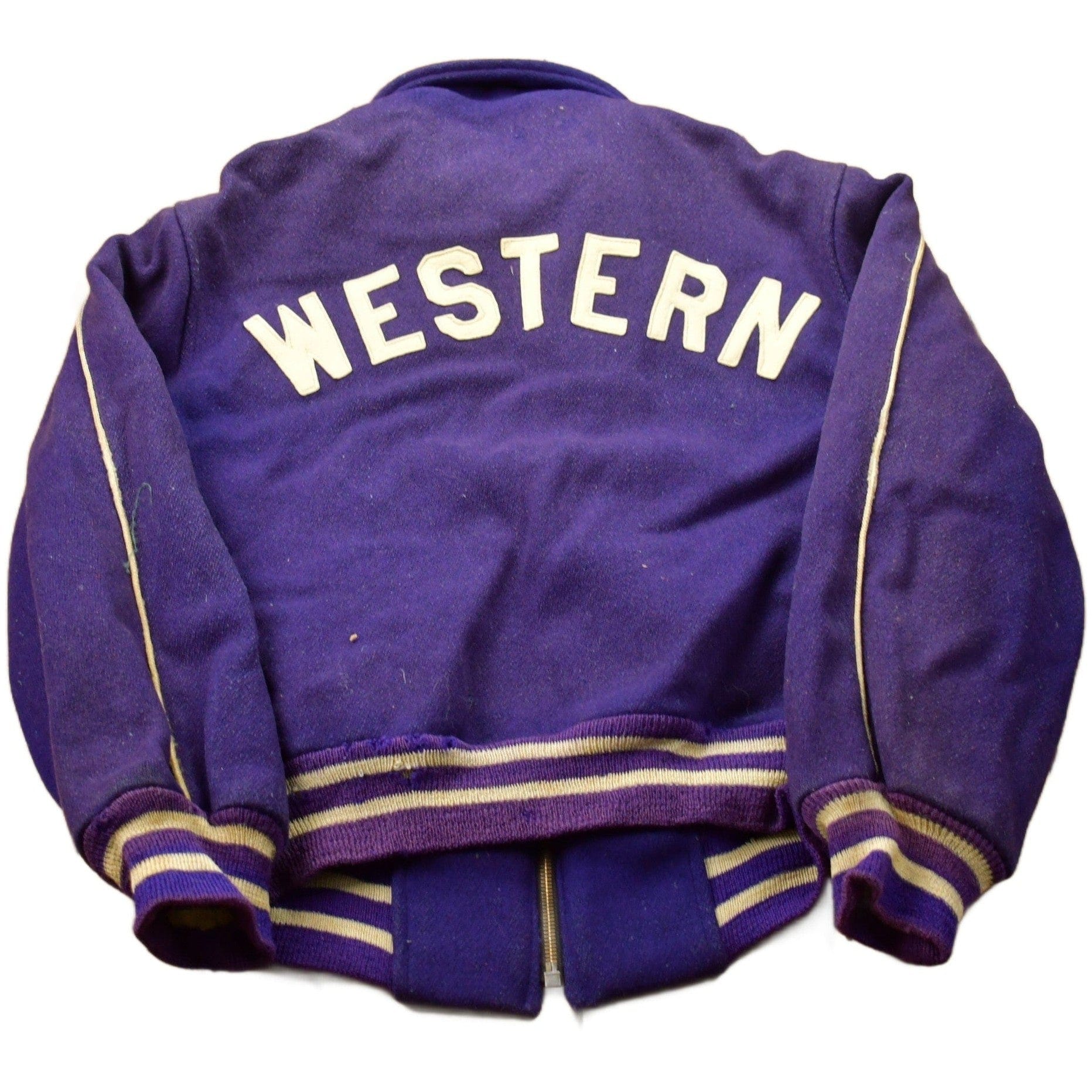 Vintage 1980s University of Western Mustangs Collegiate Jacket Men's Small from propervintagecanada