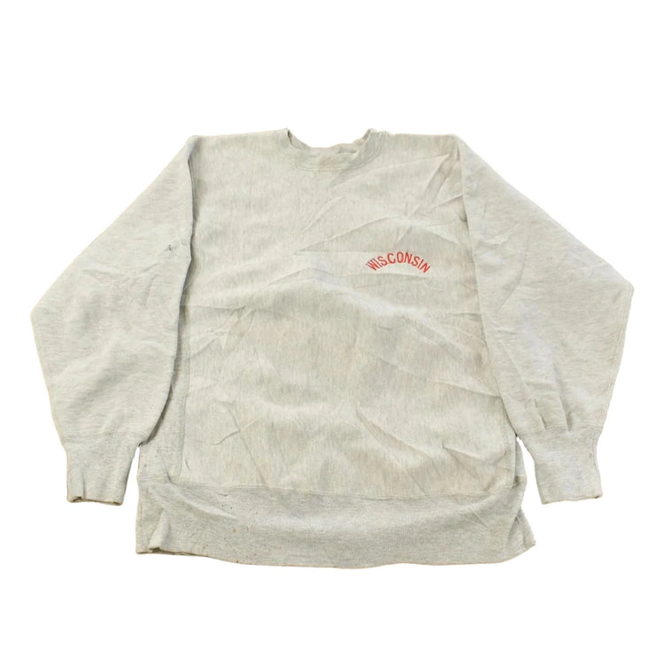 Vintage 1980s University of Wisconsin Badgers Champion Reverse Weave Crewneck Sweatshirt Men's L from propervintagecanada