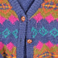 Vintage 1980s Victoria Jones Petites Abstract Knit Cardigan Sweater Women's S from propervintagecanada